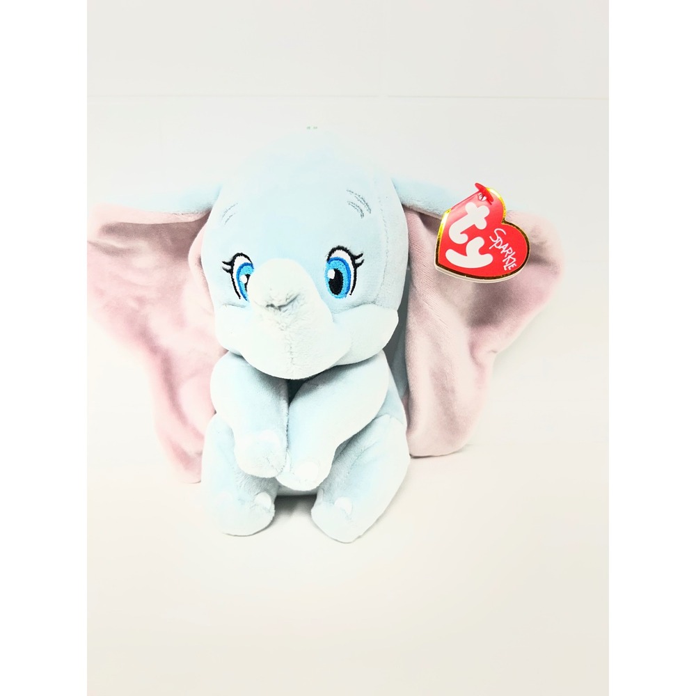 Ty Sparkle Disney Dumbo Plush Blue Elephant Stuffed Animal 7 inch 2023 NWT